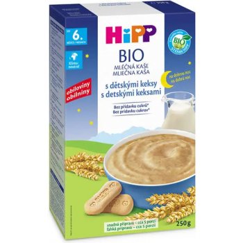 Hipp Mléčná kaše na dobrou noc s banánem a suchary 450 g