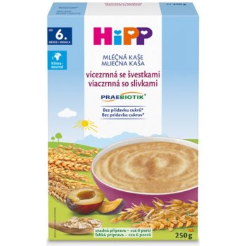 HiPP Mléčná kaše vícezrnná se švestkami 250g