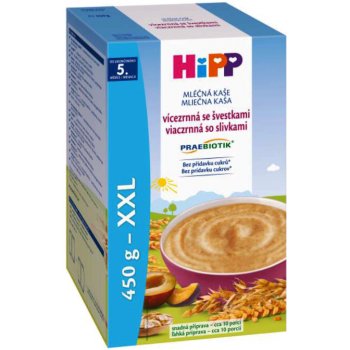 HiPP PRAEBIOTIK Mléčná kaše vícezrnná se švestkami 2 x 225 g