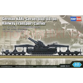 Hobby Boss German KARL-Geraet 040/041 on Railway Transport Carrier 1:72
