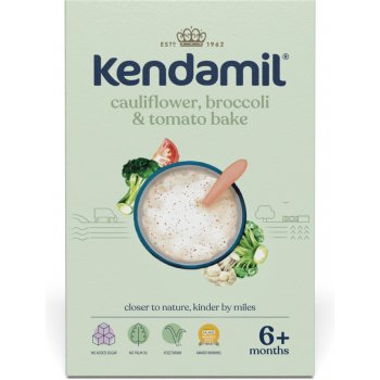 Kendamil Mléčná kaše s brokolicí květákem a rajčaty 150 g