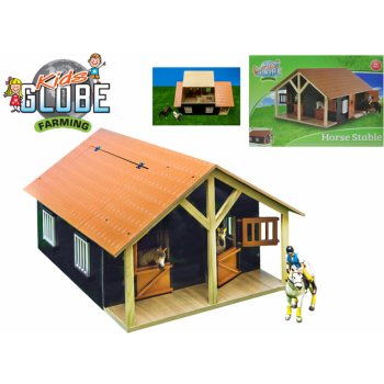Kids Globe Dřevěná stodola se stájemi pro koně 610167 1:24