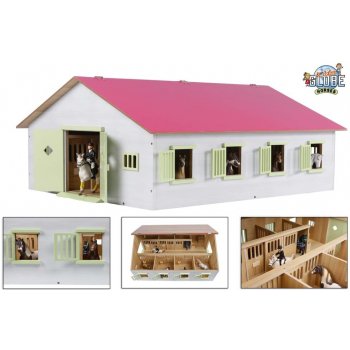 Kids globe Stáj pro koně DŘEVĚNÁ 1:24