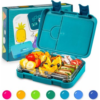 Klarstein Junior Lunchbox 6 přihrádek 21,3 x 15 x 4,5 cm bez BPA SMF2-jnrpetrlsea