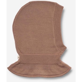 Kukla merino dětská pletená hnědá Wheat