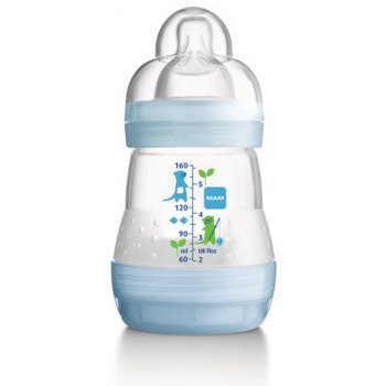 Mam Anti-Colic antikoliková láhe silikonová savička 1 pomalý modrá 160ml