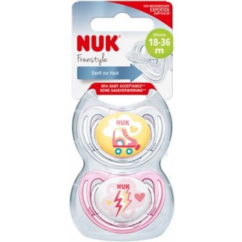Nuk dudlík silikon Freestyle růžová 2ks
