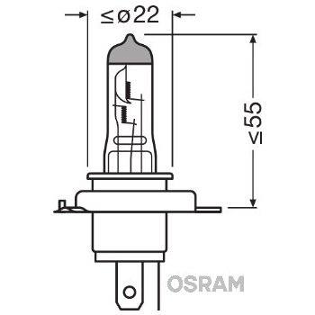 Osram Night Breaker Laser H4 P43t 12V 60/55W 64193NL-HCB