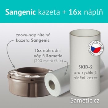 Sangenic znovunaplnitelná 16 náplní do kazety a SKID 2