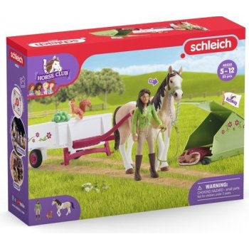 Schleich 42533 Sarah s koníkem a zvířátky kempují