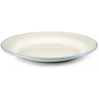 Smaltovaný talíř se světle modrou linkou 28cm Ibili