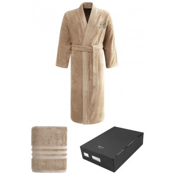 Soft Cotton Luxusní pánský župan smart béžová