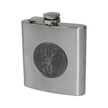 Šperky4U Ocelová kapesní lahev s jelenem placatka GRV0010 170ml