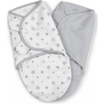 SUMMER INFANT Zavinovačka SwaddleMe šedá hvězdičky 2 ks