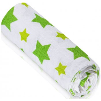 T-TOMI Bambusová osuška green stars / zelené hvězdičky