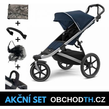 Thule Urban Glide 2 Alu / Majolica Blue 2021 + pláštěnka + ochranná síť + madlo + potah madla OBCHODTH.CZ