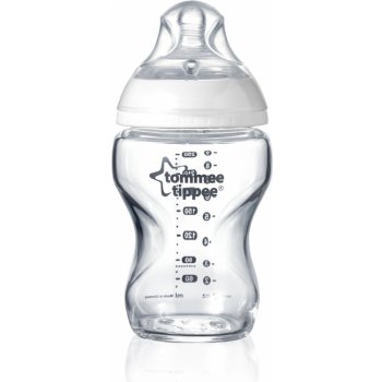 Tommee Tippee kojenecká láhev C2N skleněná bílá 250ml