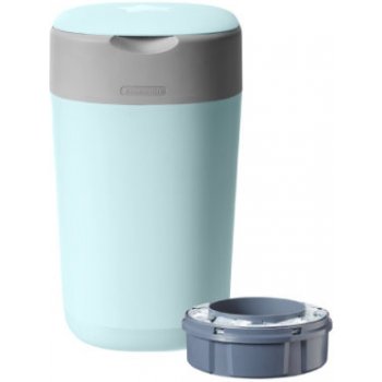 Tommee Tippee Twist & Click Advanced kbelík na pleny včetně kazety s antibakteriální fólií z udržitelných zdrojů Green v modré barvě.