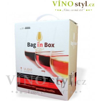 Vinařství Vajbar Merlot polosladké Bag in box 5 l