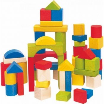 WOODY 90651 kostky barevné 50 ks