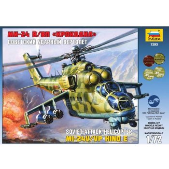 Zvezda Model Kit Mil Mi 24V VPHind E 7293 1:72
