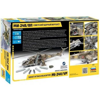 Zvezda Model Kit vrtulník 4823 MIL-Mi 24 V/VP 1:48