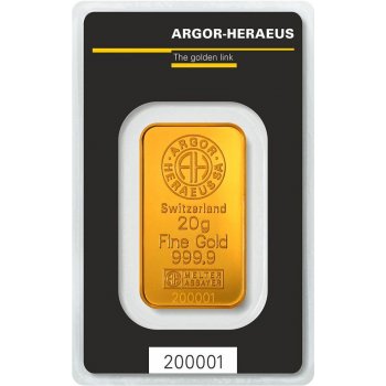 Argor-Heraeus zlatý slitek 20 g