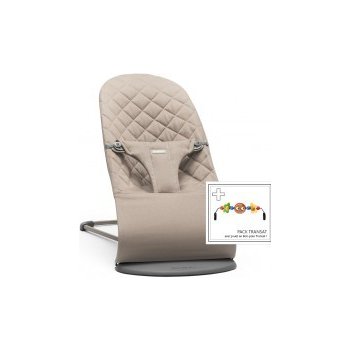 BabyBjörn Balance Soft Bliss Cotton + hračka Sand šedá
