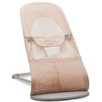BabyBjörn Balance Soft Pearly růžová White mesh světle šedá konstrukce