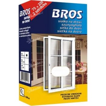 BROS síť proti hmyzu na dveře 75 x 220 cm bílá 2ks