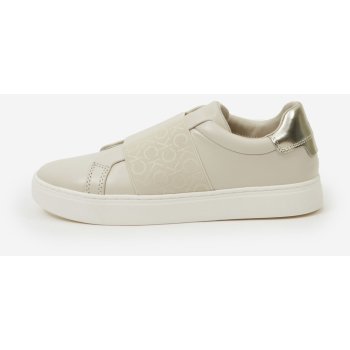 Calvin Klein dámské kožené slip on tenisky krémové