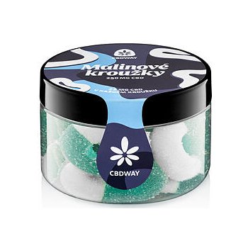 CBD WAY Kyselé želé kroužky s příchutí modrá malina 250 mg 100 g