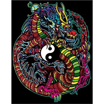 ColorVelvet Omalovánky Drak YinYang