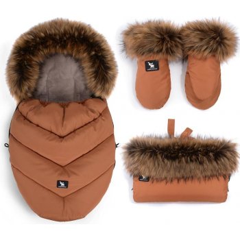 COTTONMOOSE Set zimní rukavice a rukávník Moose MINI Yukon Amber