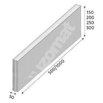 CS Beton Obrubník R 30 100 x 5 cm šedá 1 ks
