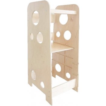 Elis Design Rostoucí učící věž 3v1 Bublina Max 90 cm přírodní natur