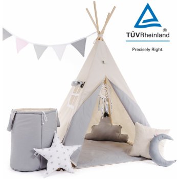 ELIS DESIGN set teepee stan pro děti béžový standard
