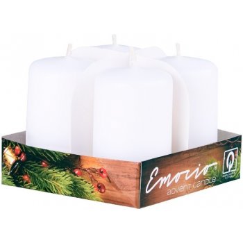 Emocio adventní válec 4ks 38x60 bílá