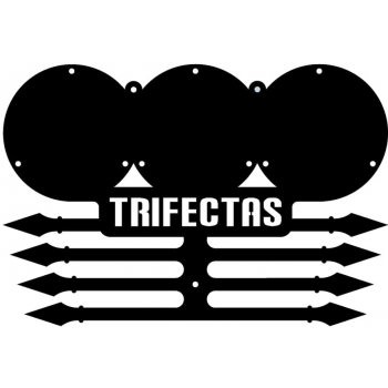 FUBO Fitness OCR věšáky na medaile TRIFECTAS kovové S