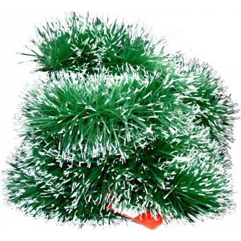 Girlanda 200 x 9 cm zelená bílé konce štětin