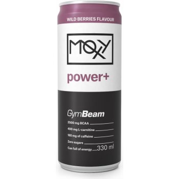 GymBeam Moxy Power+ Energy Drink Wild Berries 330 ml