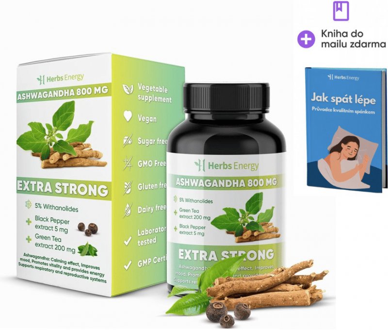 Recenze Herbs Energy Ashwagandha Extrakt z kořene 90 kapslí