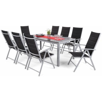 Home & Garden Zahradní nábytek Ibiza Alu Silver Black 8+1