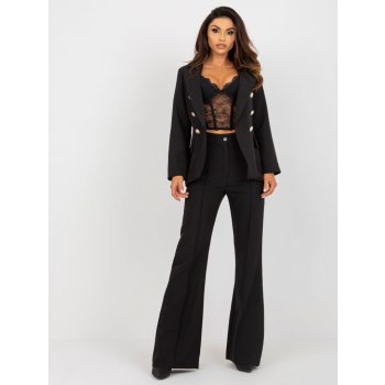 Italy Moda elegantní dámský komplet s dvouřadým sakem dhj-kmpl-17162.52-black