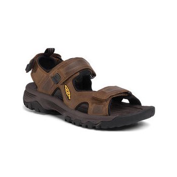 Keen Targhee III Open Toe Sandal M bison/mulch pánské kožené outdoorové sandály