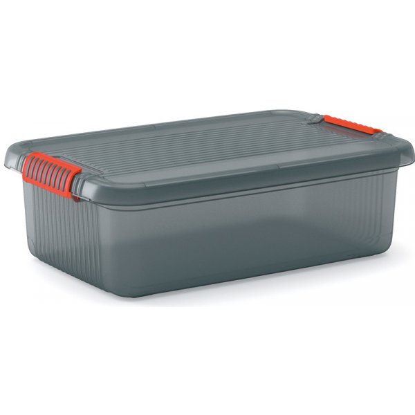 KIS Plastový úložný box K Latch Box M Šedý