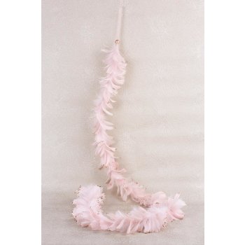 MagicHome Girlanda Vánoce růžová péřová 3x150 cm