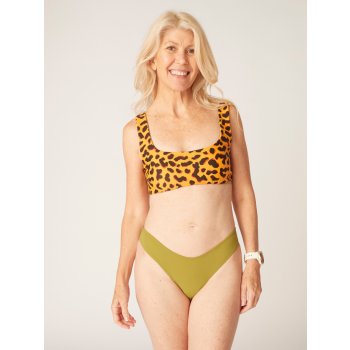 Modibodi Menstruační plavky Brazilian Brief Earth Green komplet