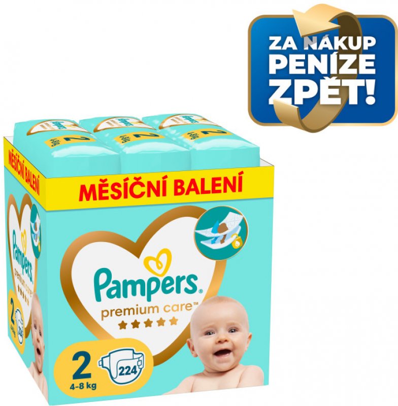 Shrnutí: Pampers Premium Care 2 224 ks