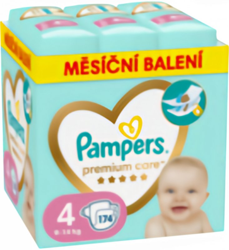 Shrnutí: Pampers Premium Care 4 174 ks